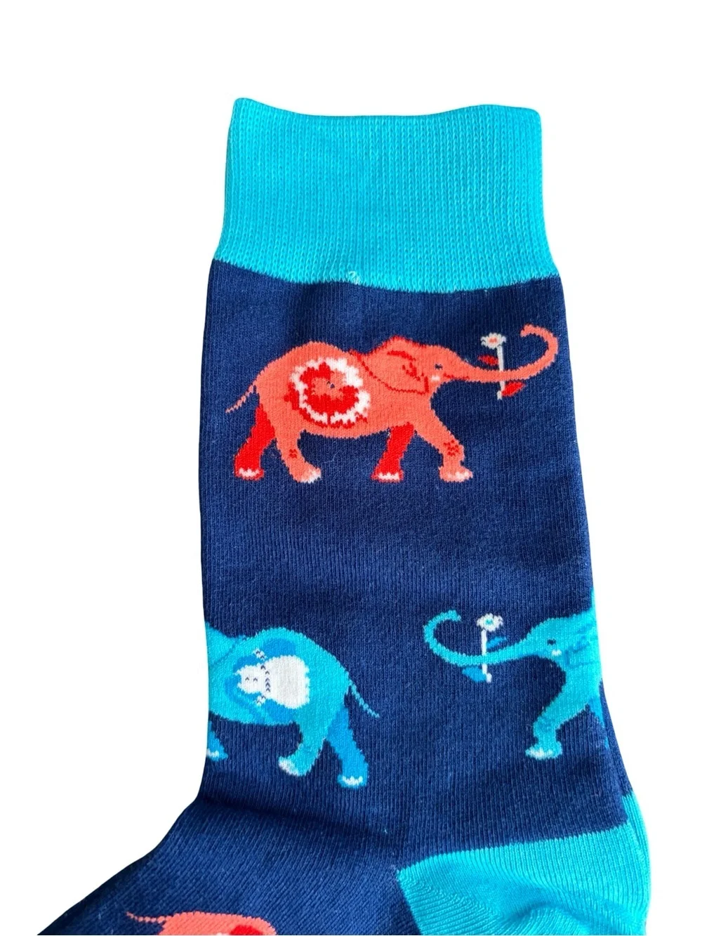 Blue Elephant Novelty Socks Womens Size 8-12